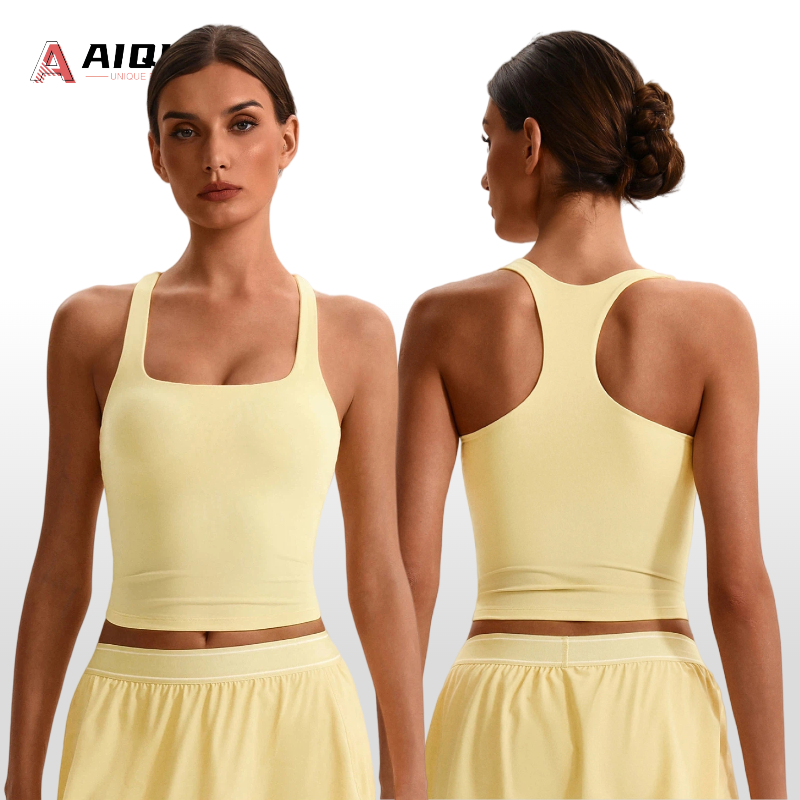 2208 Brushed Beautiful Back Yoga Vest Quick-Drying High Support Crisscross Straps Sports Bra