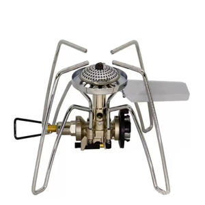 Réchaud de camping portable en acier inoxydable Spider Furnace, pliable, haute puissance, couleur argent - Product Image 2