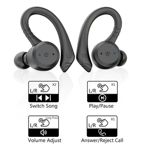 Düğme Kontrollü Duşta Kullanılabilir Su Geçirmez Yüzme Hifi Bas Kablosuz <span class=keywords><strong>Bluetooth</strong></span> 5.3 IPX-7 Spor Kulaklıkları Özel Kalıplı - Product Image 3