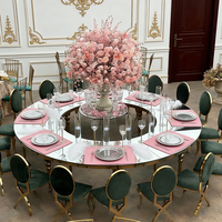 Plaque de table en acrylique miroir incassable moderne sur mesure, épaisseur 1-5 mm, pour décoration de banquets, réceptions, remises de diplômes, Thanksgiving, Nouvel An
