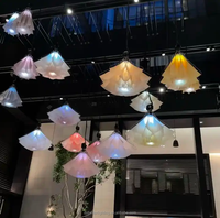 Génie mécanique Fleur Lampe Plafond Pivoine Fleur Pendentif Lumières Dynamique Fleur Up Down Lustre Éclairage