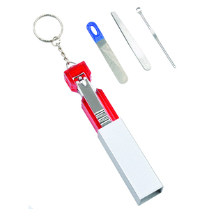 Promotional Oem Custom logo Factory Cheap Small Manicure Nail Clipper Set with Keychain YC529