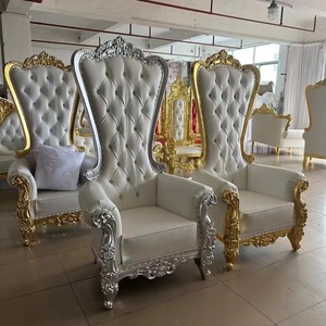Sang Trọng Hoàng Gia Vua Ngai Vàng Nữ Hoàng ghế vải ghế ngoài trời phòng khách trường nhà bếp căn hộ sử dụng-cho đám cưới tổ chức sự kiện ghế - Product Image 2
