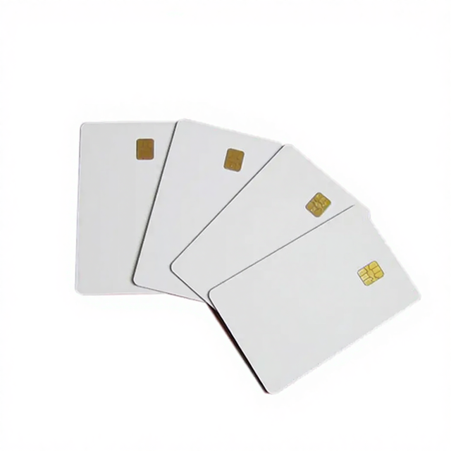 China Free Sample Anti-slip RFID Contact IC Cards 4442 Chip Custom Blank Printable PVC Smart Card with External Chip