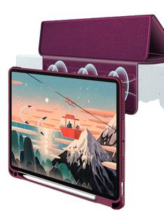 Kenke étui pour <span class=keywords><strong>Apple</strong></span> <span class=keywords><strong>iPad</strong></span> Pro 12.9 4e 5e 3e <span class=keywords><strong>génération</strong></span> avec support mince Pu Smart support à trois volets housse de protection pour tablette - Product Image 1