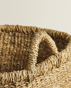 Panier de rangement pliable en jonc de mer fait main, moderne et écologique, tressé, pour la décoration intérieure, les vêtements, la lessive et les jouets (vente en gros) - Product Image 2