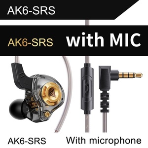Nouveaux écouteurs intra-auriculaires filaires QKZ AK6 SRS à transducteur dynamique <span class=keywords><strong>avec</strong></span> microphone pour la musique et le gaming, <span class=keywords><strong>casque</strong></span> audiophile 3,5 mm - Product Image 4