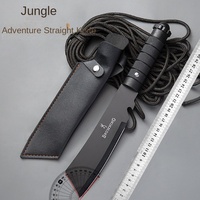 Couteau de survie en métal à haute dureté multifonctionnel pour couper la viande, style rétro pour le camping en plein air