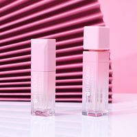 Tube de Rouge à Lèvres Vide de Qualité Luxe Forme Carrée Dégradé Blanc Noir Rose Ombré pour Gloss