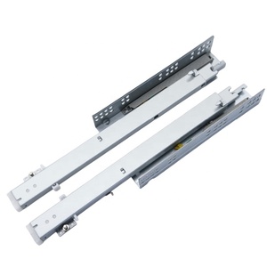 2 glissières de tiroir télescopiques hydrauliques invisibles autobloquantes pliables Glissières de tiroir sous montage Guides de tiroir avec goupille - Product Image 6