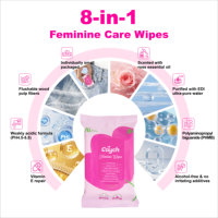 Lingettes intimes féminines non tissées jetables pour adultes, emballées individuellement, pH équilibré, format voyage