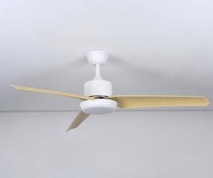 Plafonnier LED moderne en fer à moteur DC, 42 pouces, couleur blanche, avec ventilateur télécommandé pour salon - Meilleures ventes - Product Image 1