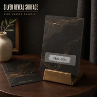 Kartu Kustom Grosir dengan Cetak Embos dan Scratch Reveal, Warna CMYK, Nomor Seri Variabel untuk Program Loyalitas dan Acara Retail