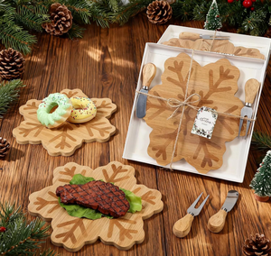 Planche à fromage personnalisable en forme de sapin de Noël, plateau à charcuterie en bambou gravé pour cadeaux de fêtes personnalisés - Product Image 5
