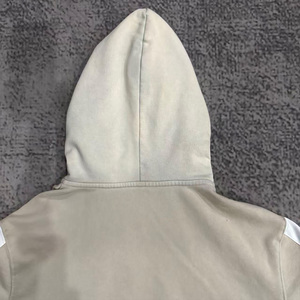 Ensemble de survêtement vintage personnalisé respirant avec fermeture éclair pour homme, imprimé en relief, en tissu éponge, sweat à capuche et pantalon de survêtement, 100 % coton - Product Image 6