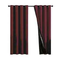 Rideaux occultants perforés modernes en tissu teint noir pour chambre à coucher, vente en gros d'usine Amity