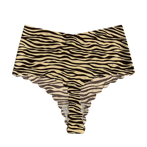 Intimo Sportivo Traspirante da Donna per Yoga, <span class=keywords><strong>Perizoma</strong></span> a Vita Alta Senza Cuciture con Stampa Leopardata, Stile Europeo e Americano - Product Image 4