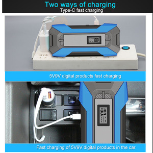 Démarreur de voiture portable 37000mWh 2000A de pointe, booster d'urgence automobile multifonction, alimentation de démarrage pour voiture, camion, moto - Product Image 4