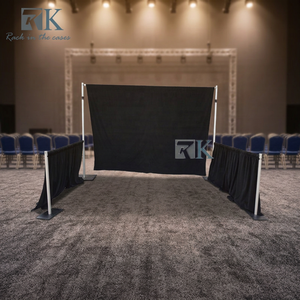 Kit de tringles rectangulaires détachables minimalistes pour draperies de stand de salon professionnel - Product Image 1