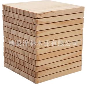 Square Pine <b>Coaster</b> <b>Set</b> Blank Wooden Heat Insulation Mat Home Craft Decoration - Product Image 5