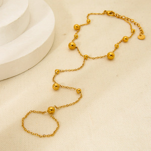 Bijoux tendance hypoallergéniques en acier inoxydable plaqué or 18 carats pour femmes, accessoires <span class=keywords><strong>de</strong></span> plage, bijoux pieds nus, chaînes <span class=keywords><strong>de</strong></span> jambe, bracelets, cadeaux - Product Image 3