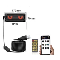 Écran LED flexible pour voiture et camion, panneau matriciel USB, motif yeux de démon dynamique, yeux de démon, animation de texte, affichage publicitaire