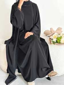 Nouvelle Collection 2026 : Ensemble <span class=keywords><strong>Deux</strong></span> Pièces Abaya Ramadan en Dentelle pour Femmes – Vêtements Islamiques de Dubaï – Vente en Gros - Product Image 6