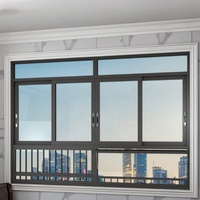Ventana Corredera de Aluminio para el Hogar, Multicolor, Insonorizada, Diseño Simple para Dormitorio, Sala de Estar, Balcón, Ventana de Piso