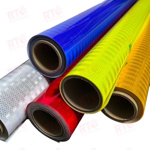 Khả năng hiển thị cao Pet reflectante cinta reflectiva phản xạ loại đường bộ an toàn CuộN Vinyl Sticker tấm vật liệu phản chiếu phim - Product Image 1
