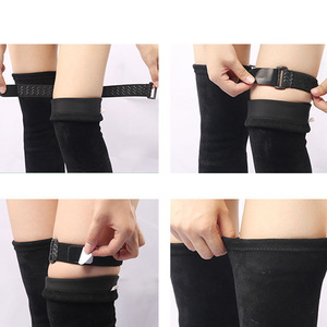 Pinza de silicona negra sostenible tejida con logotipo personalizado, banda elástica antideslizante para ropa y zapatos, elástica con correas - Product Image 5