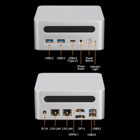 Mini PC XCY AMD R7 8845HS, Doble RJ45 LAN, Wifi6, BT5.2, Pantalla 4K, Oficina, Juegos, Minipc Gamer, Computadora con Win10