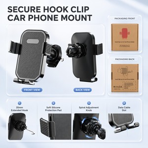 Supporto Telefono per Bocchetta dell'Aria Auto, Rotazione a 360 Gradi, Universale in ABS, per Montaggio Orizzontale e Verticale, Guida a Mani Libere - Product Image 3