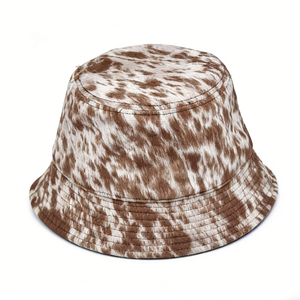 Sombrero de Pescador Unisex con Estampado de Vaca Vintage, de Lona con Tela de Poliéster/Algodón, Ala Ancha para Uso Casual al Aire Libre - Product Image 5