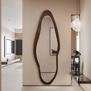 <span class=keywords><strong>Miroir</strong></span> mural vintage irrégulier en bois, <span class=keywords><strong>miroir</strong></span> de salle de bain et <span class=keywords><strong>miroir</strong></span> décoratif, <span class=keywords><strong>miroir</strong></span> argenté HD - Product Image 5