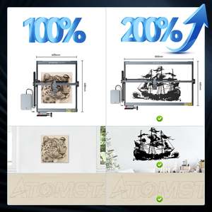 Atomstack S40 X40 A40 Max Laser Engraver Cutter Với F30 Pro Không Khí Hỗ Trợ Kit Cố Định Tập Trung 24W/48W Kép Chế Độ Ứng Dụng 800*400Mm - Product Image 4