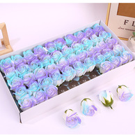 Savon à la rose pour le corps Fleur de savon parfumée pour le mariage Cadeau de la Saint-Valentin Fleur de tête de rose