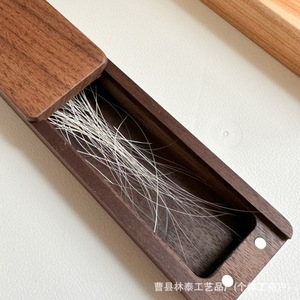 Solid Wood Cat Whiskers Collector <b>Box</b> Walnut Color Rectangle Magnetic Lid Pet Souvenir Storage Customizable - Product Image 1