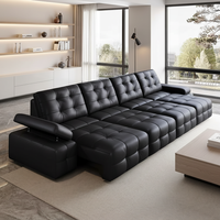 Sofá Cama Eléctrico Moderno, Convertible, Reclinable, Expandible, Multifuncional, Mueble para Sala de Estar
