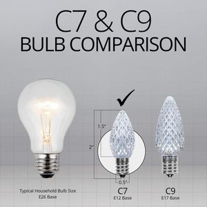 Ampoules LED SMD C9 rouges de qualité supérieure pour rénovation, en polycarbonate, pour éclairage commercial extérieur et décorations de fêtes - Product Image 5