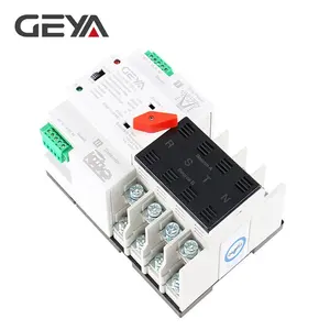 Geya top 10 ats fornecedores de fábrica de transferência automática, 32a, 50a, 63a, 100a 2p 3p 4p 50ka 8kv ac690v ac400v preço do controlador