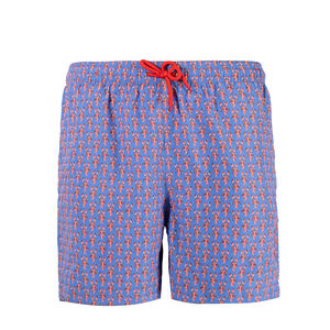 Shorts de bain pour hommes à imprimé voilier marine, taille mi-haute, séchage rapide, décontractés, longueur courte, avec poches et braguette boutonnée - Product Image 5