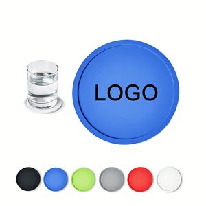 Posavasos Redondos de Silicona Personalizados con Logotipo Promocional, Juego de Posavasos de Goma Suave para Bebidas, Posavasos Personalizados para Bar, Cerveza, Café - Product Image 2