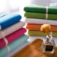 Tissu en lin tricoté teint en fil léger uni pour robe, ornement personnel, nappe, serviette de canapé, doublure de tapisserie, sac personnalisé