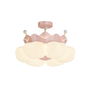 Lámpara de <span class=keywords><strong>Techo</strong></span> Princesa 2025, Estilo Crema, Espectro Completo, Creativa, con Forma de Corona, para Dormitorios Infantiles de <span class=keywords><strong>Niñas</strong></span> - Product Image 5
