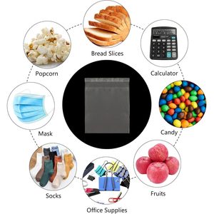Square Adhesive Cellophane Bags 7x7 Clear Self Stick 300pcs Polypropylene For Calculator <b>Candy</b> Storage - Product Image 4