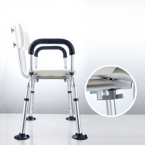 KS Aluminum Alloy Shower Chair <b>Height</b> <b>Adjustable</b> Non Slip Bath <b>Stool</b> For Elderly Disabled Pregnant Women 150kg Capacity - Product Image 2