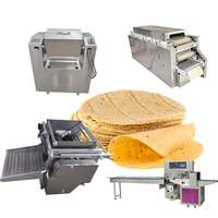 Machines automatiques de fabrication de tortillas, machine à faire des tortillas de maïs, machine à faire des roti, ligne de production avec four