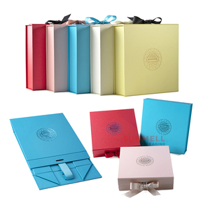 Custom Logo Luxury Folding Cardboard Packaging Collapsible Magnetic Gift <strong>Box</strong> With Ribbon for <strong>Clothes</strong> Cosmetic - Product Image 2