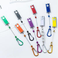 Linterna de Bolsillo Portátil Mini LED con Llavero de Cuentas DIY, Promocional, Metálica, con Serigrafía, Impermeable, de Lujo