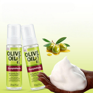 Mousse coiffante à l'huile d'olive pour envelopper et fixer, mousse légère à tenue douce, ajoute du volume, contrôle les frisottis pour les cheveux bouclés et crépus - Product Image 6